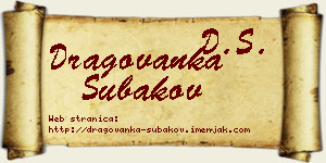 Dragovanka Subakov vizit kartica